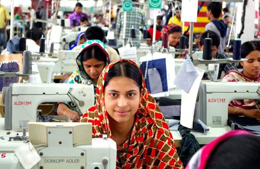 Garment workers rejoining at work after a longer Eid holiday