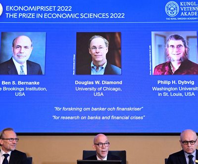 Nobel prize for economics goes to Bernanke, Diamond, Dybvig for research on financial crises