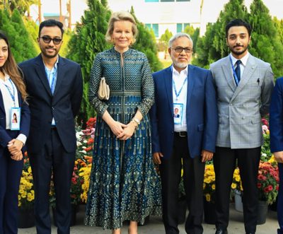 Belgian Queen Mathilde visits Fakir Apparels