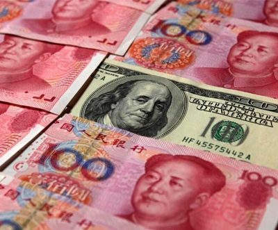 China buys Yuan by selling dollars