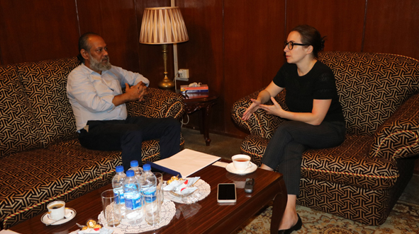 Talks with Ms. Ekaterina Semenova, Charge d’Affair of Embassy of Russian Federation