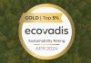 Archroma secures gold EcoVadis sustainability rating