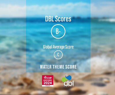 DBL Group proudly achieves a “B-” in the CDP Water Report 2024, surpassing the global average of “C”