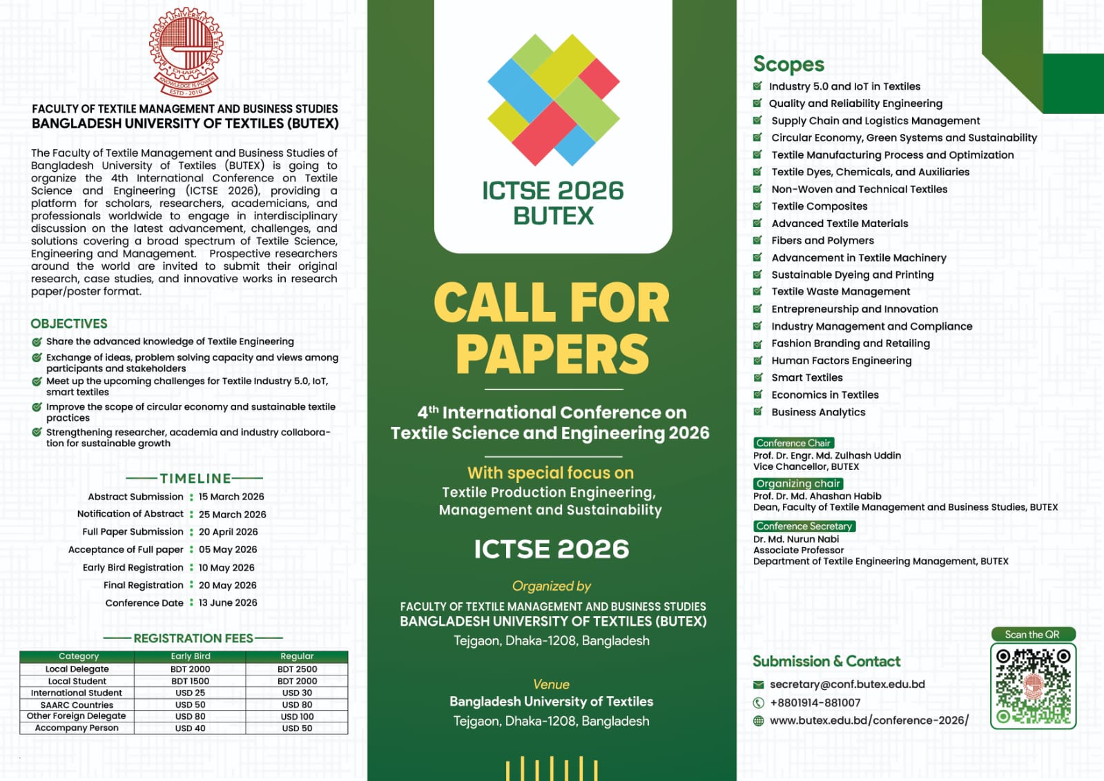 Bangladesh University of Textiles announces ICTSE 2026