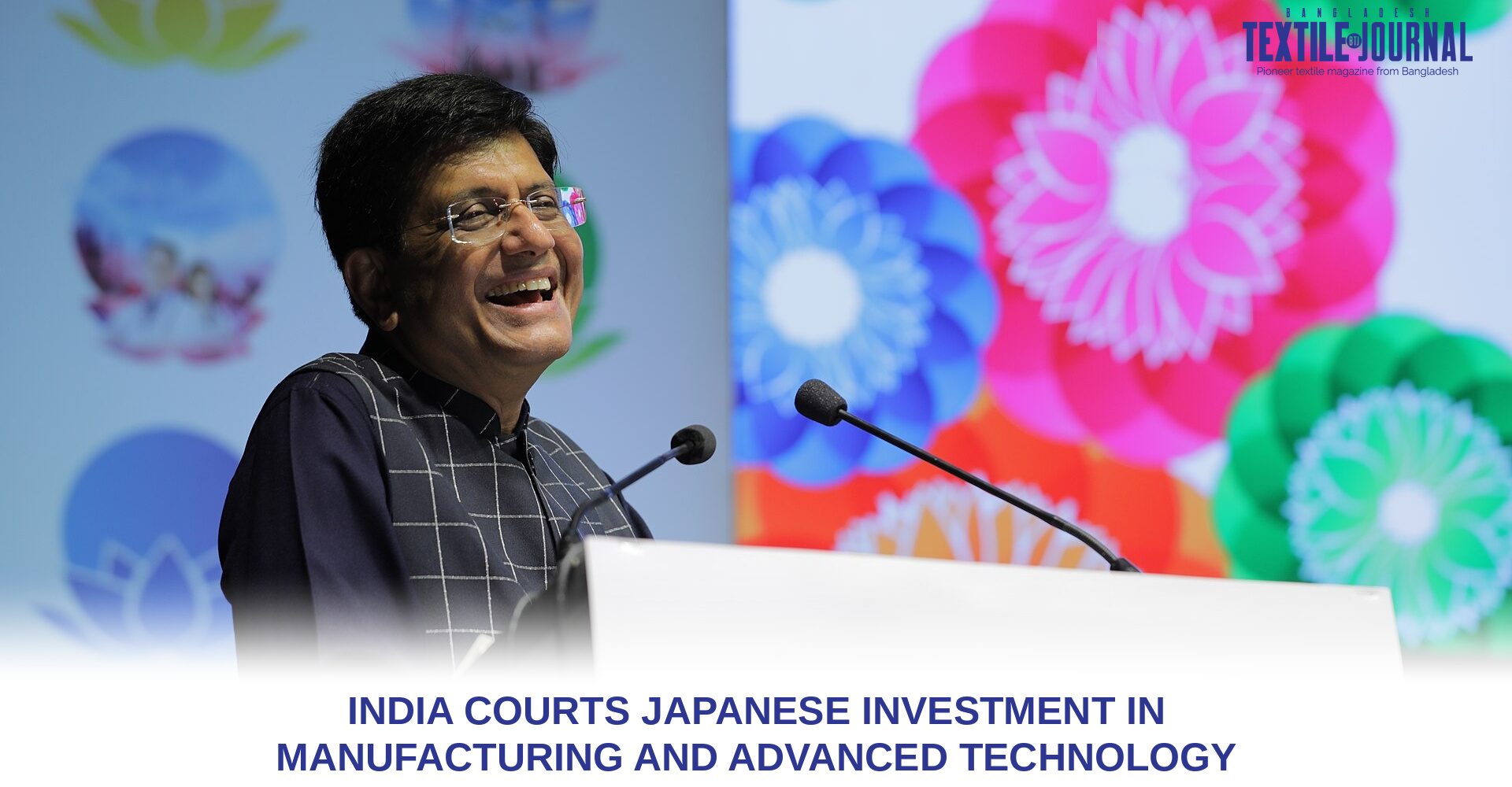 Commerce and Industry Minister Piyush Goyal speaks at a public event