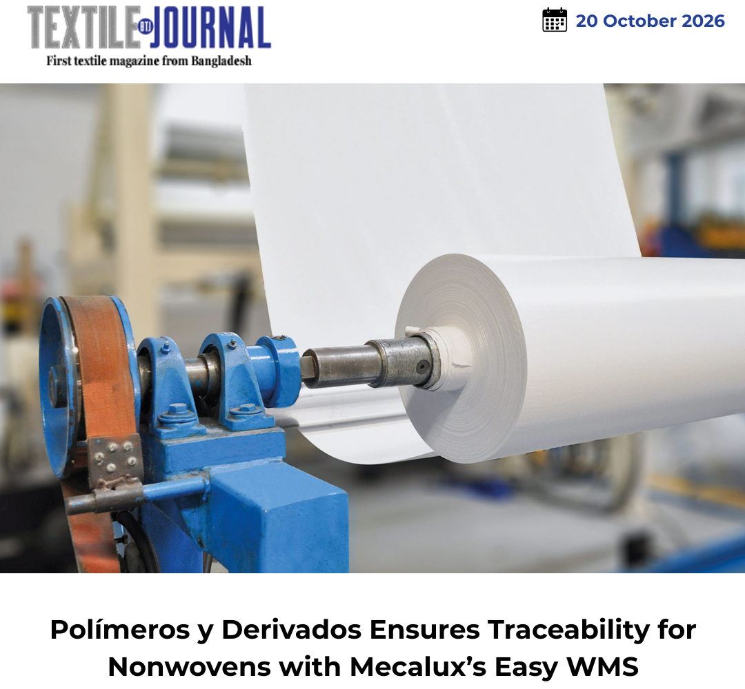 Polímeros y Derivados Ensures Traceability for Nonwovens with Mecalux’s Easy WMS