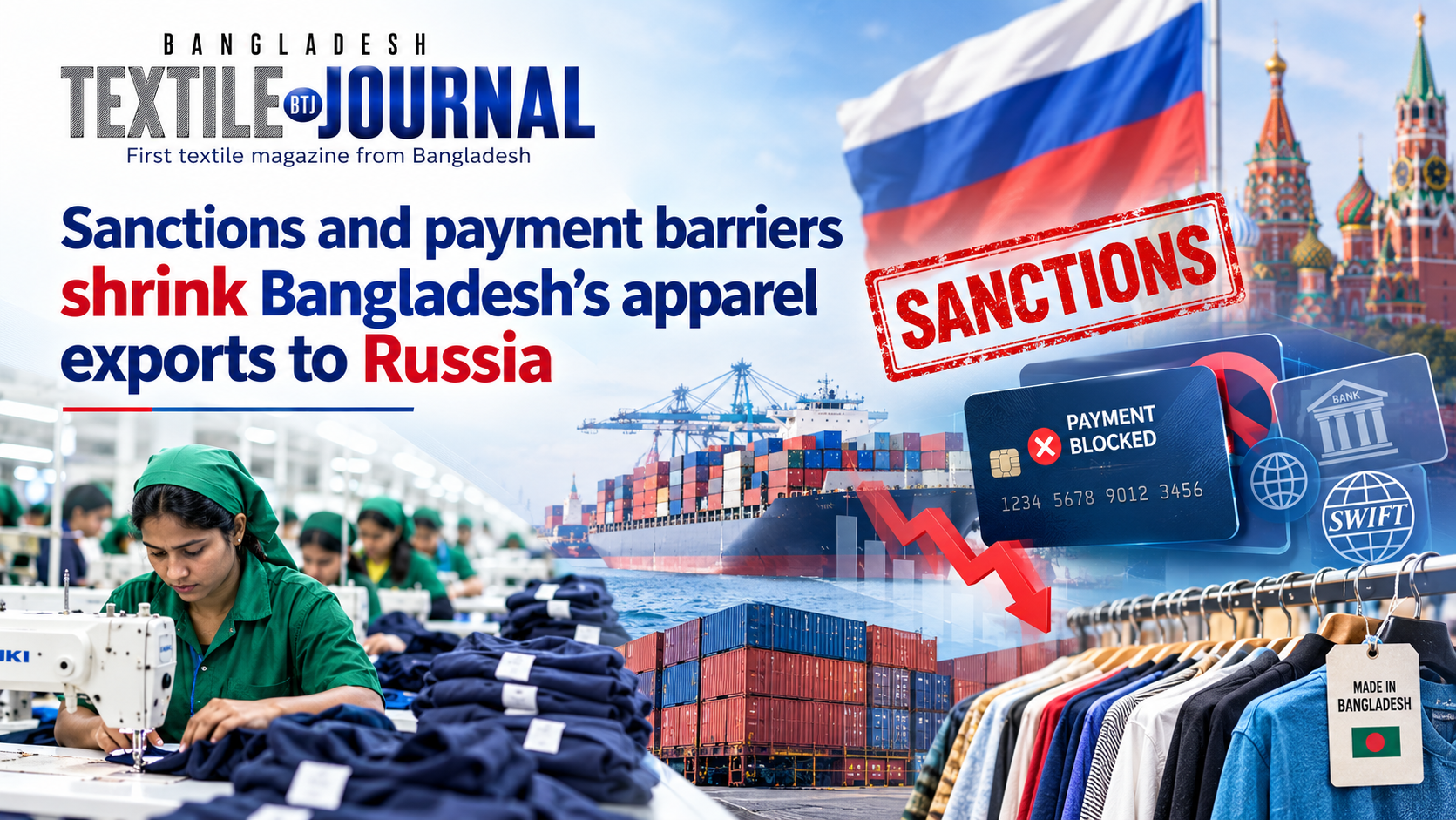 Sanctions and payment barriers shrink Bangladesh’s apparel exports to Russia
